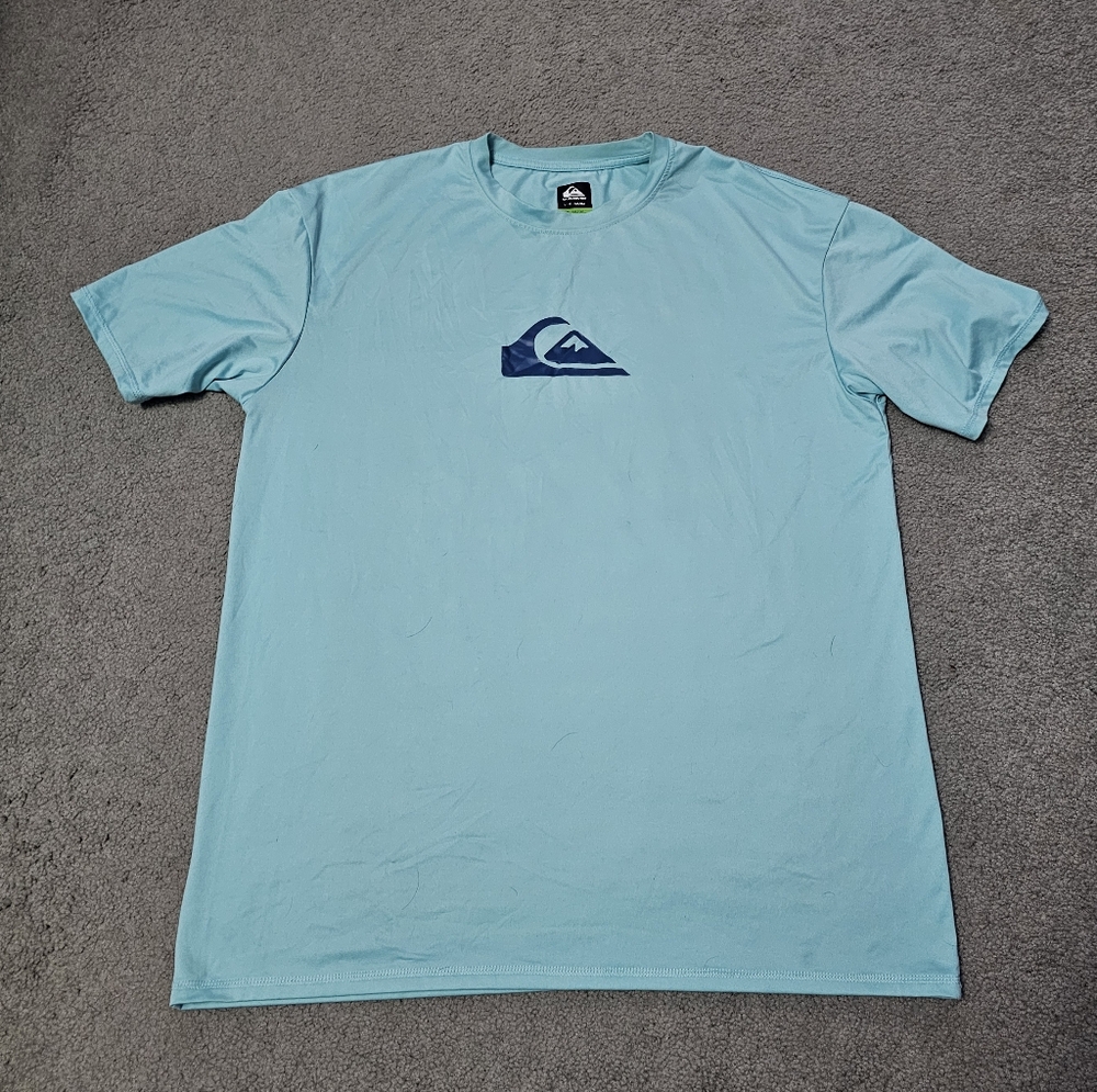 Quiksilver Mens Solid Streak Short Sleeve Rashgaurd large UPF 50+